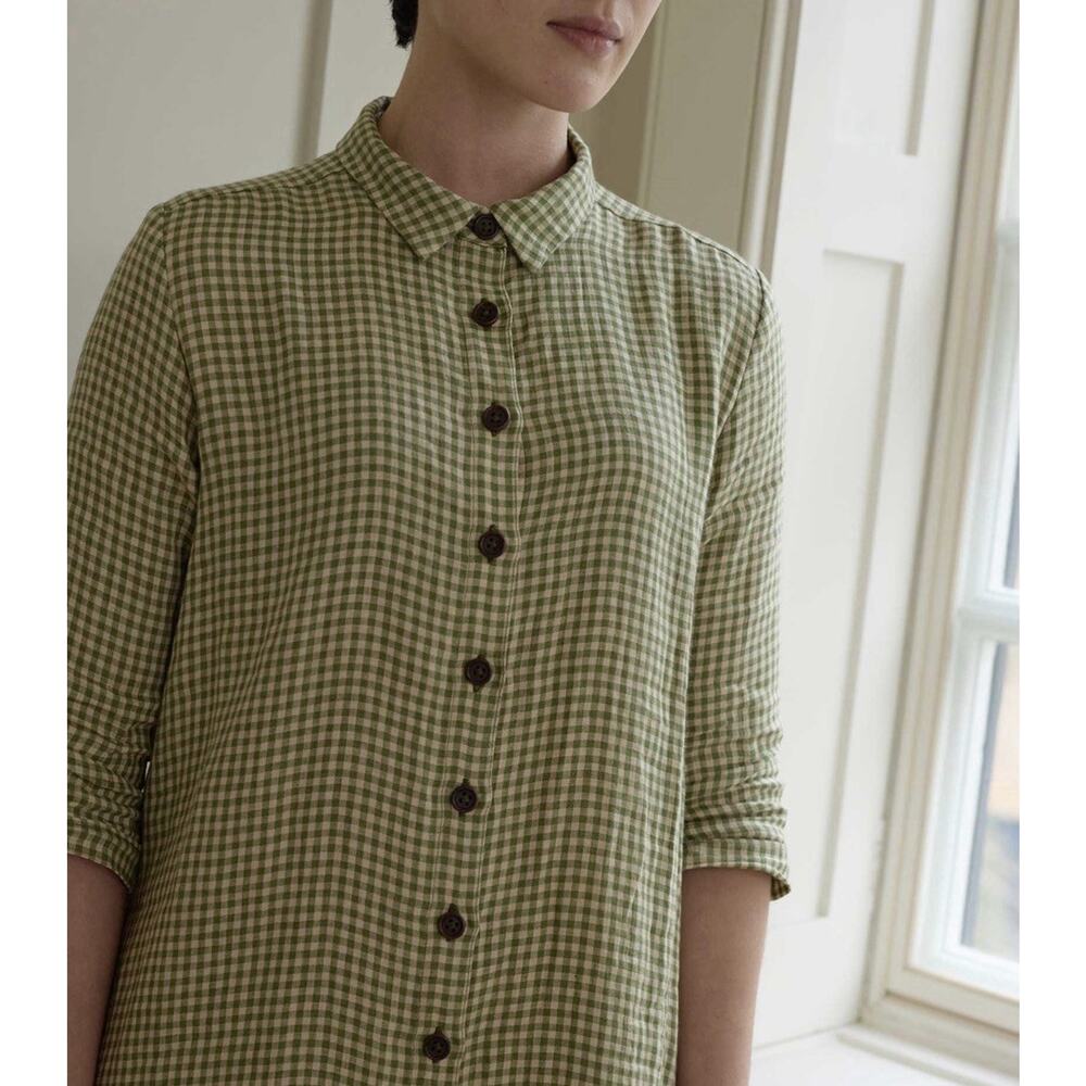 Pyne & Smith No.39 The Linen Shirtdress Wimbledon European Flax Linen Small - Picture 3 of 9